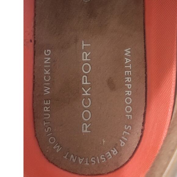 Rockport Dress Shoe Mens 13 Brown Leather Waterproof Slip Resistant No Moisture - Picture 13 of 13